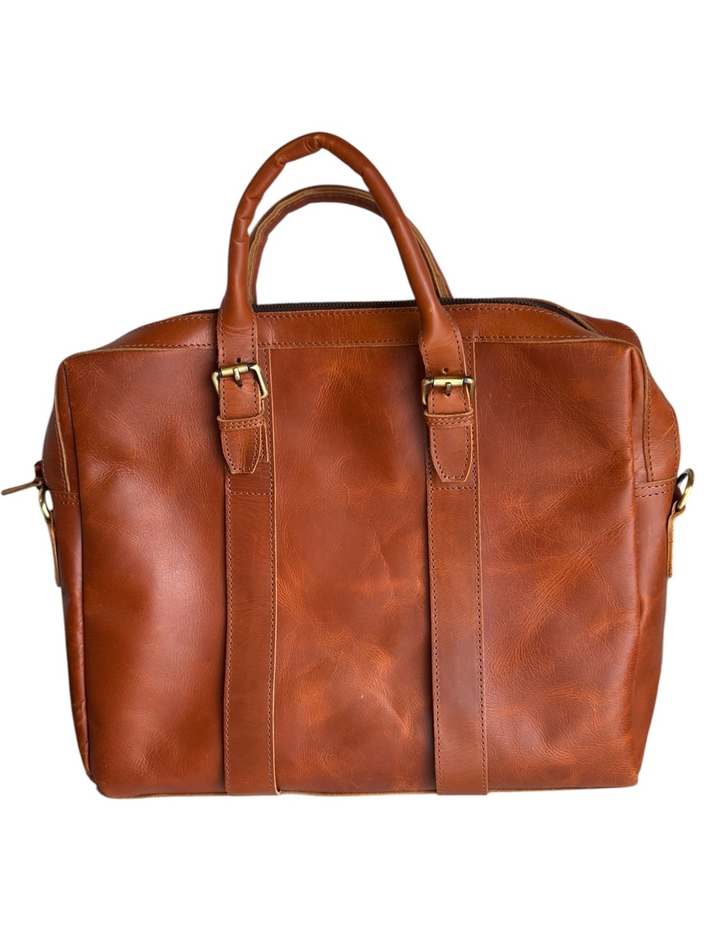 Classic Leather Slim Travel/Laptop Bag 16.5” L x 3.75” W x 13.75”H